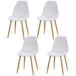 Modern Armless Dining Chairs, Set Of 4 | White