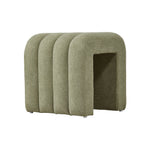 Modern U-shaped Upholstered Footstool | One Size | Green