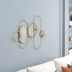 Metal Wall Art With Mirrors Coat Hooks Decorative Mirror