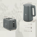 Fast Boil Kettle & Toaster Set | Grey