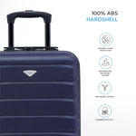 45x36x20cm Easyjet Free Cabin Bag 2 Wheel Suitcase Hard Shell Carry On | Cabin | Navy Blue