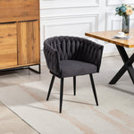 Aneta Fabric Accent Chairs - Set Of 2 | Charcoal Grey