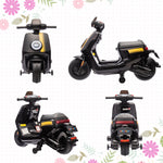 6v Kids Electric Motorbike With Headlight And Music | Black