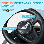 Bentley Bentayga Licensed Baby Push Car W/ Under Seat Storage | White