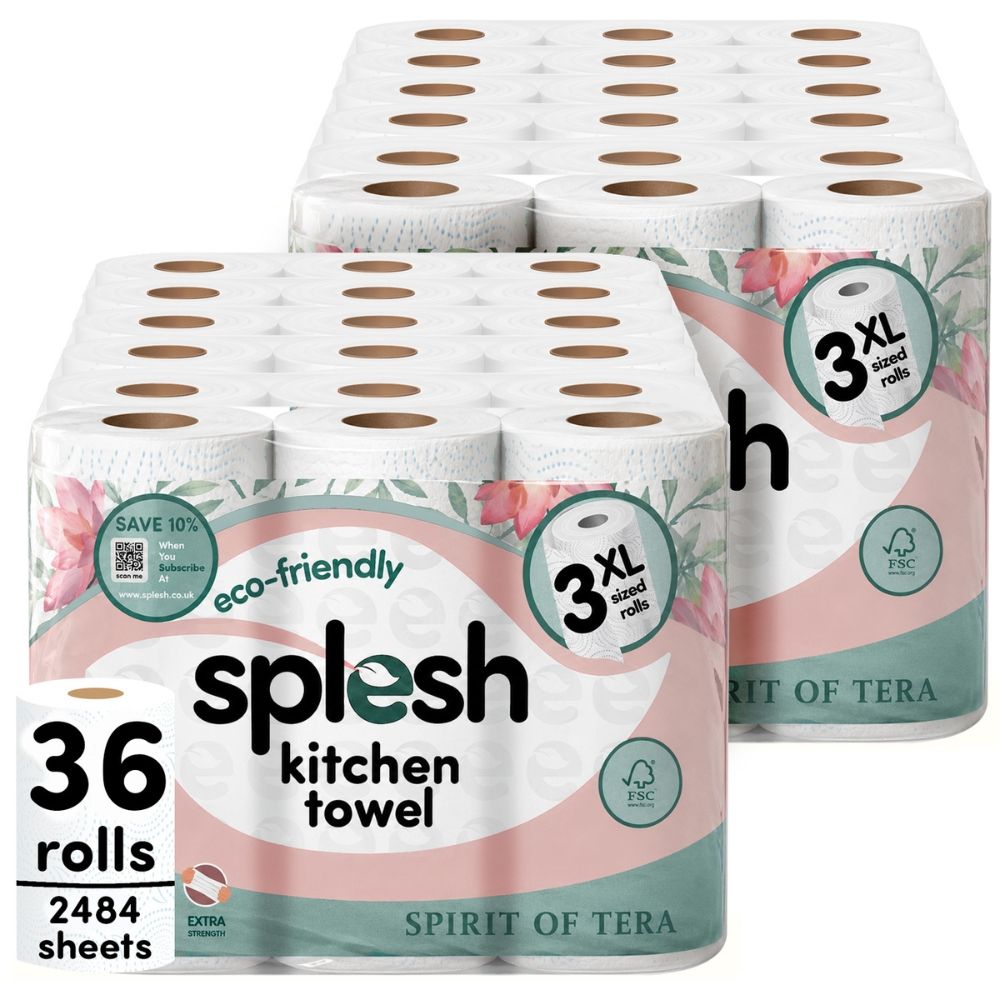 Kitchen Towel Rolls, Spirits Of Terra – 3-ply Ultra Absorbent Xl | Set of 36 | White