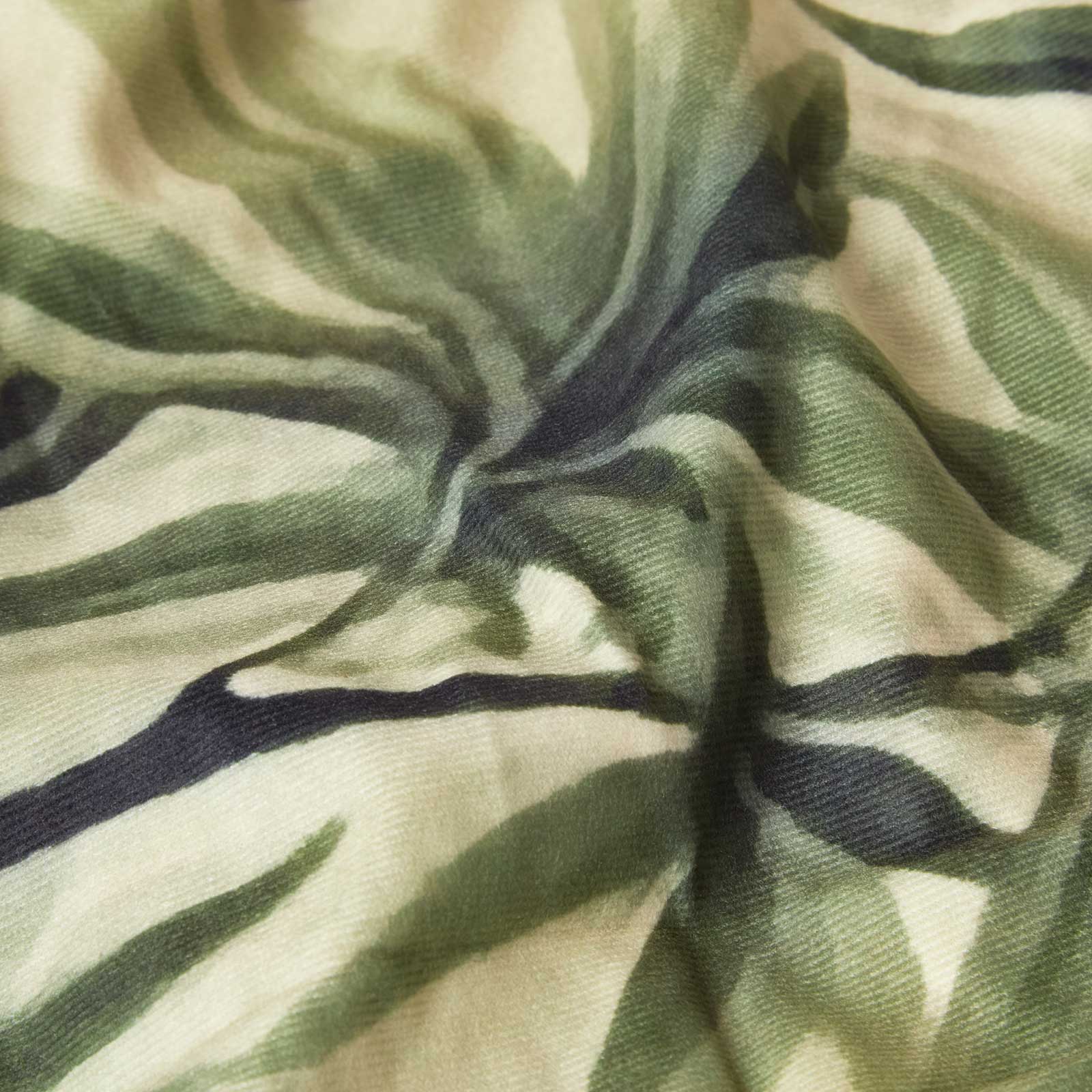 Palm Sepia Throw 130 X 170 Cm Tropical Blanket | 130cm x 170cm | Green