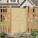 90cm W X 180cm H Natural Wooden Garden Door With Z-brace Design, Outdoor Door With Door Latch