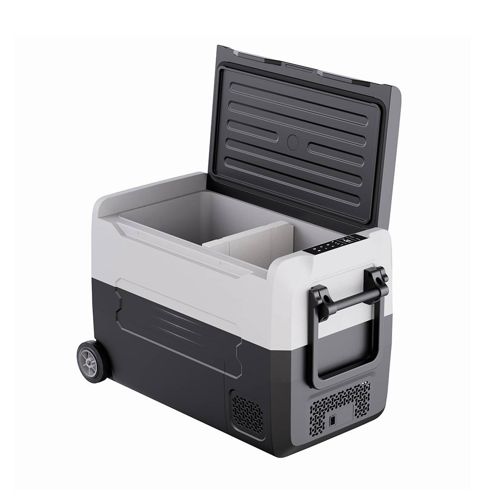 Large Capacity 40l/50l Dual-zone Car Fridge Freezer Compressor Powered, Ideal For Camping & Travel With 12/24v Dc Down To -20℃ | Small | Black & White