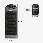 Sleeping Bag For Adults, Lightweight & Compact Sleeping Bag | Black