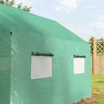2x3m Polytunnel Greenhouse W/ Door & Windows | Green