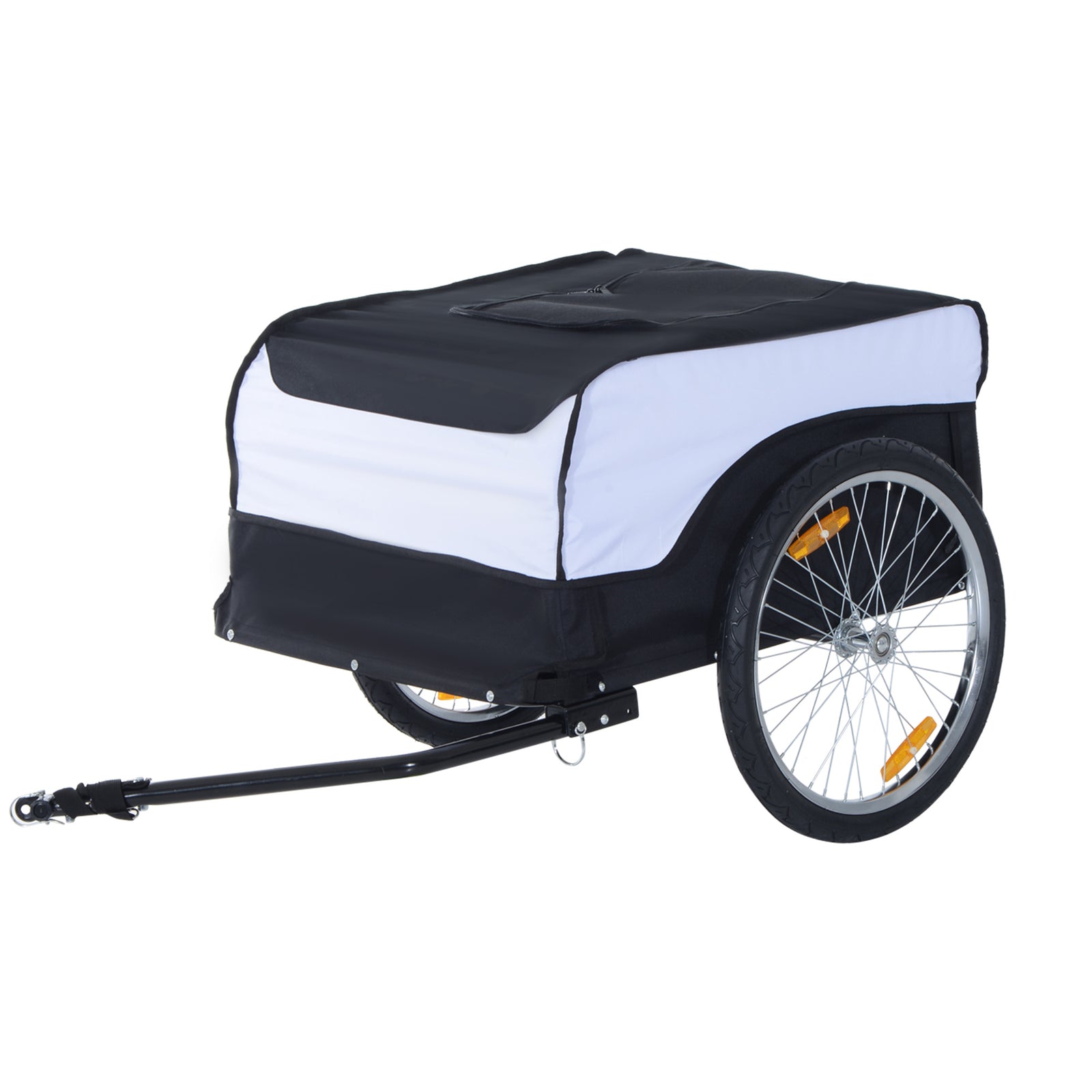 Bike Trailer Cargo Carrier With Hitch White/black