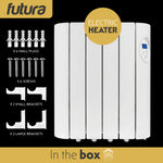 Electric Panel Heater Oil Filled Radiator Day Timer Wall Mounted Low Energy Retention Digital Thermostat Convector | 600w | White