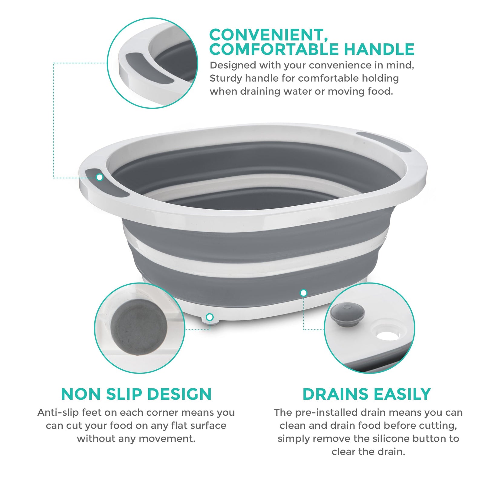 Collapsable Washbasin, Bucket And Chopping Board