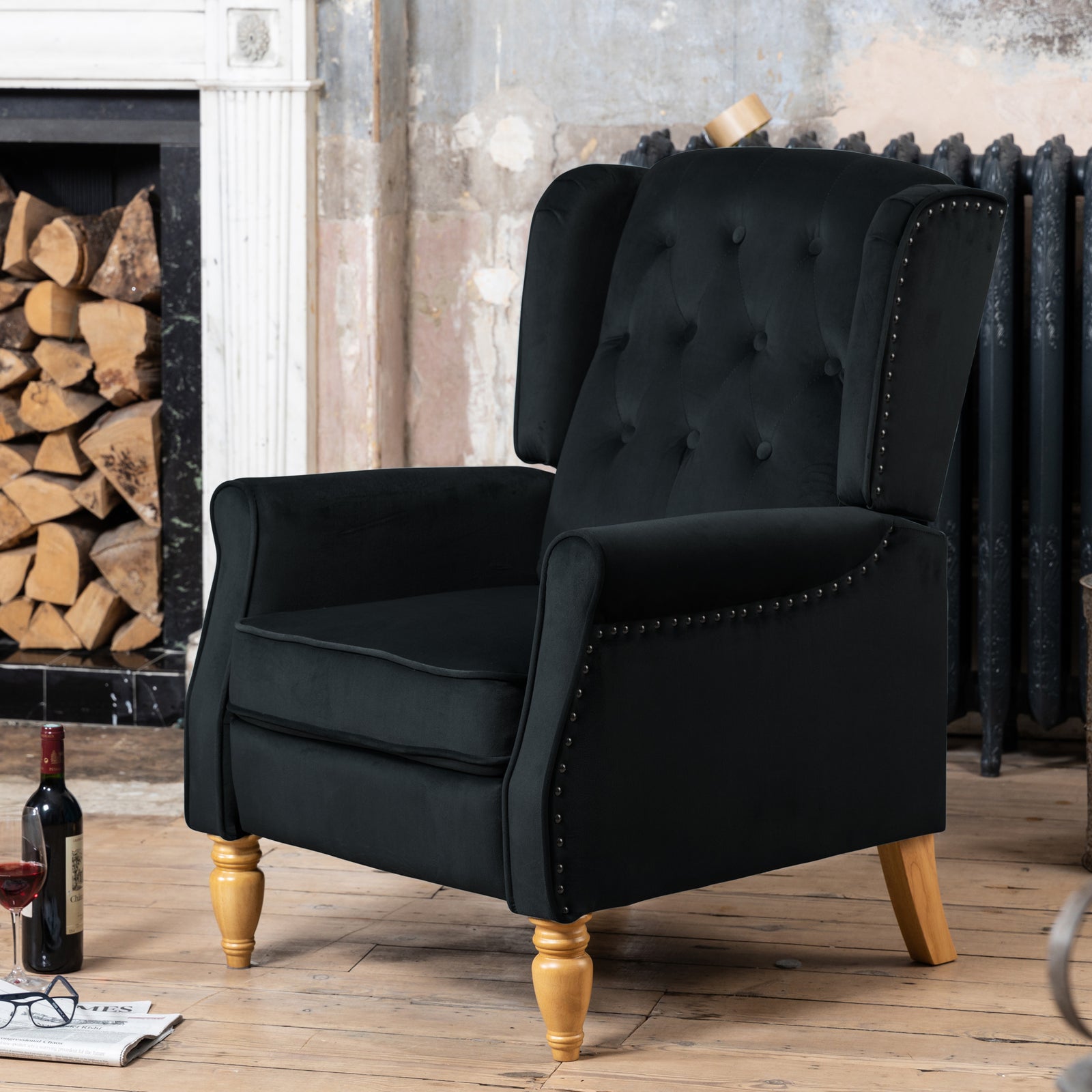 Annapoli Recliner Armchair | Black