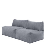 Tetra L Recliner Set For Floor Sofa | Charcoal