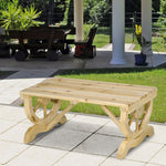 Rustic Wooden 2-person Bench Wheel-shaped Legs Reinforced | Coffee