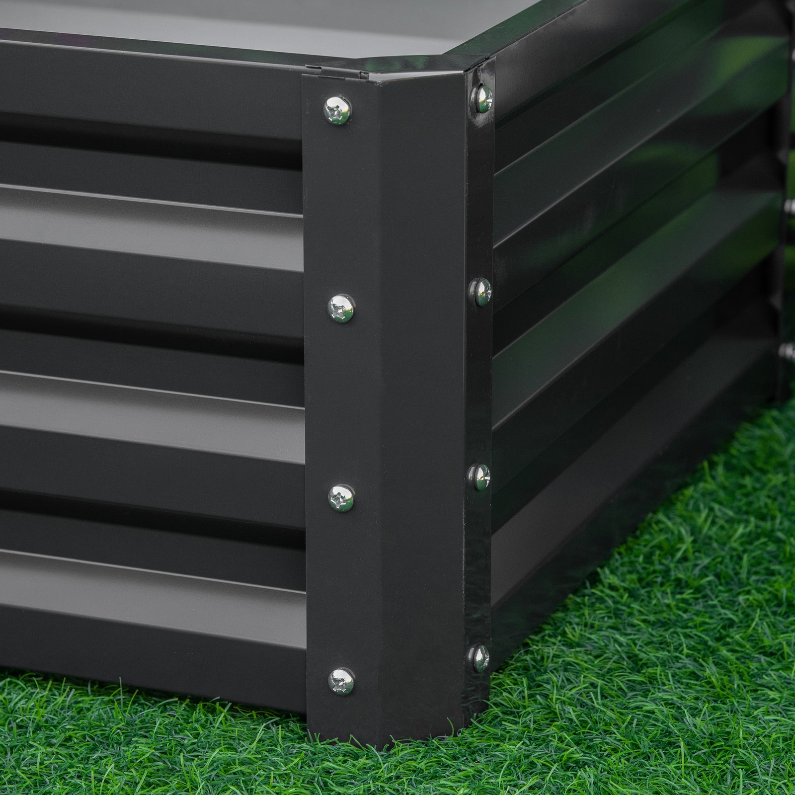 Set Of 2 Galvanized Raised Garden Bed | Gray