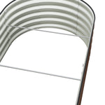 Brown Wood Grain Raised Garden Bed Oval-shaped Galvanised Steel Raised Garden Bed | Medium