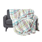 Tartan 100% Cotton Falun Throw With Tassels | 225cm x 255cm | Green