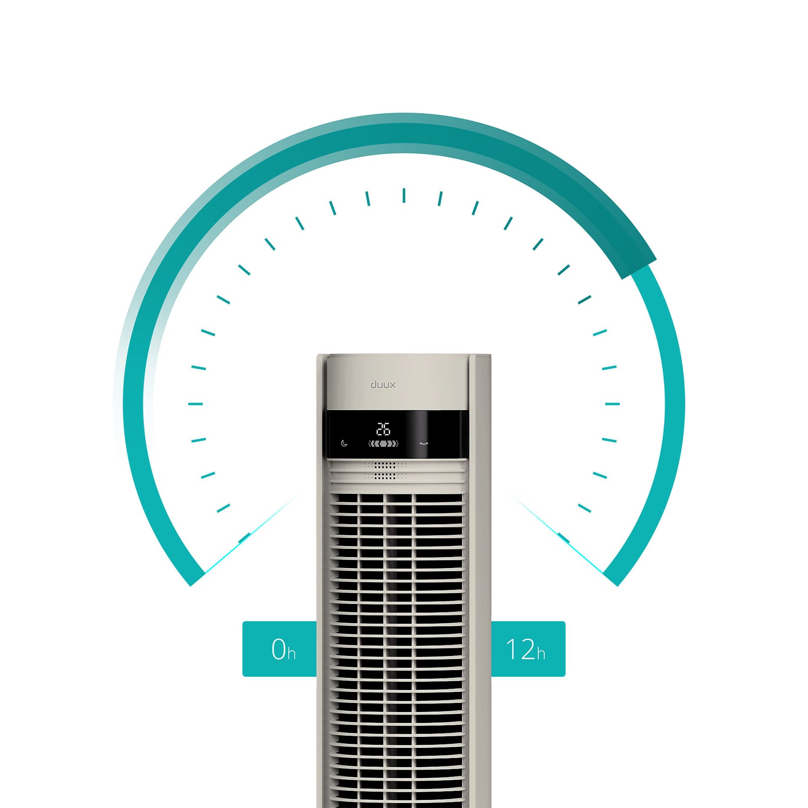 Elevate Smart Tower Fan With 12 Speeds And Remote Control | Stone
