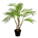 90cm Artificial Areca Palm Plant Twisted Detail Trunk Copper Metal