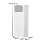 25l/32l Plastic Rubbish Bin With Top And Side Opening | Large | White