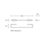 Towel Rail, 40cm Screw-in Or Self-adhesive Chrome Silver, Next Collection