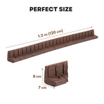 Lawnmover Friendly Rubber Garden Border 1.2m | Set of 20 | Brown