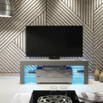 Floe Tv Unit 130cm With Led Lights | Dark Grey
