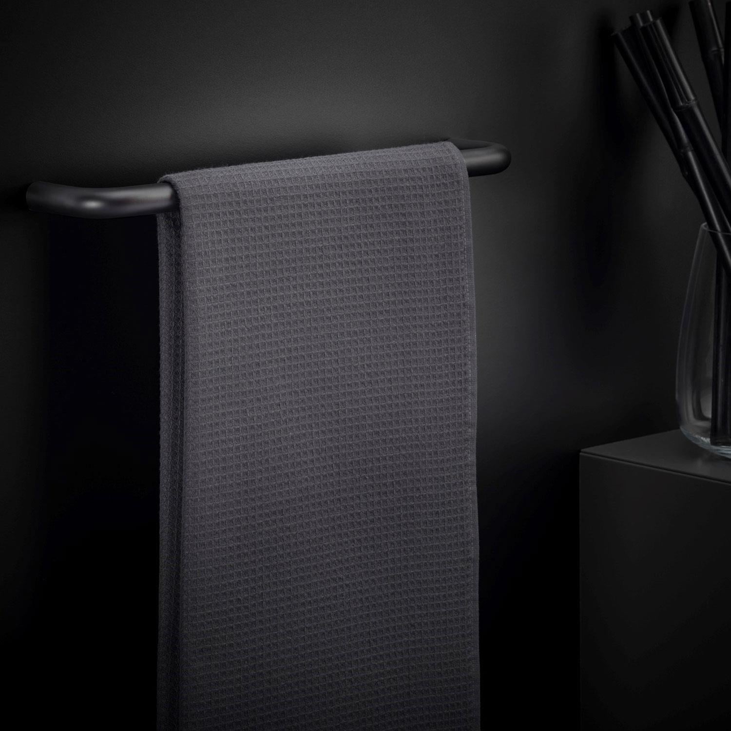 Towel Rail, Black Matt, Wall-mounted, Collection Bwc | 40cm | Matte Black