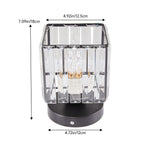 Modern Crystal Ceiling Light D15×h17cm Fixture With Iron And Glass Crystal Lampshade