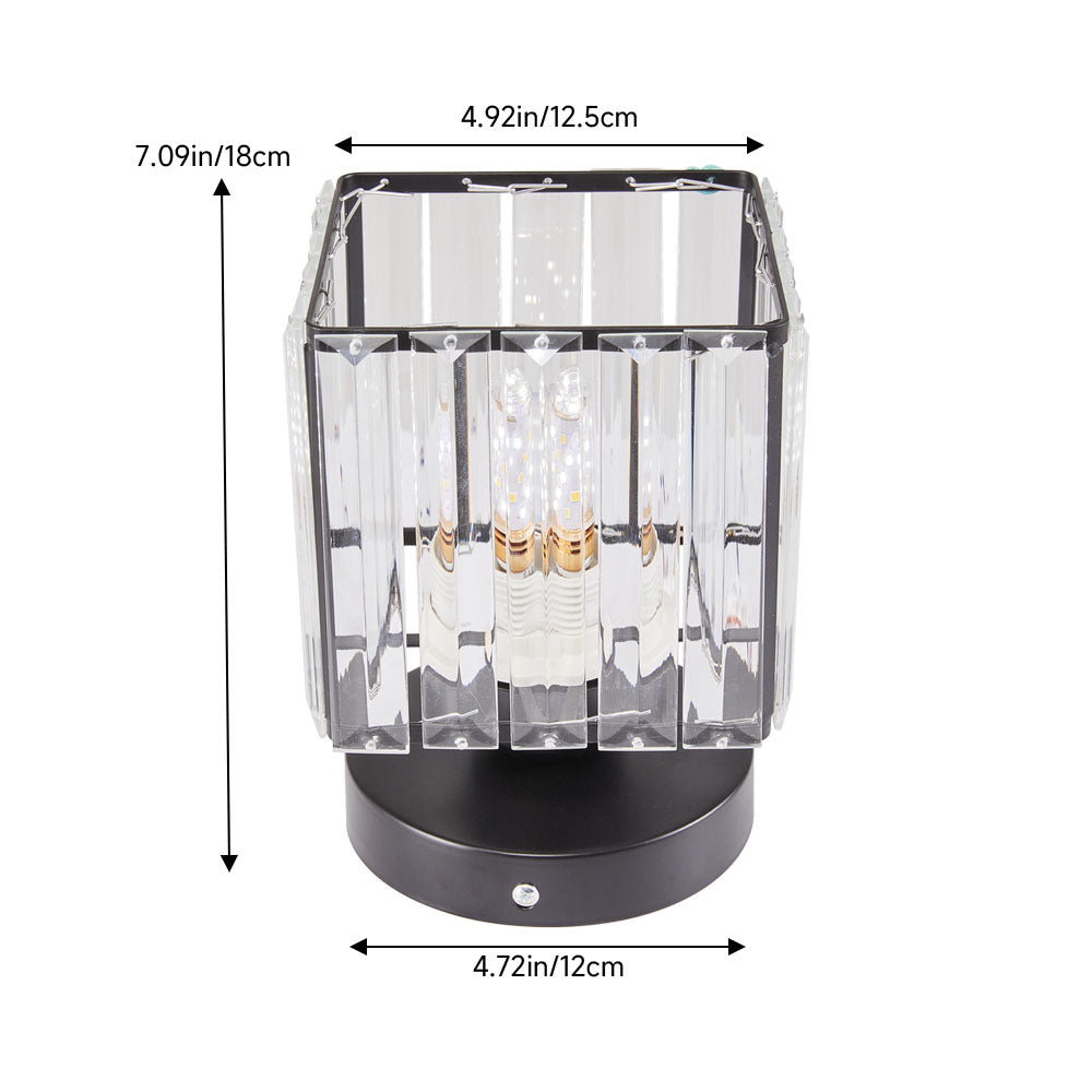 Modern Crystal Ceiling Light D15×h17cm Fixture With Iron And Glass Crystal Lampshade