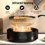 Electric Ceramic Hob With Grill Plate With 4 Heat Levels For All Type