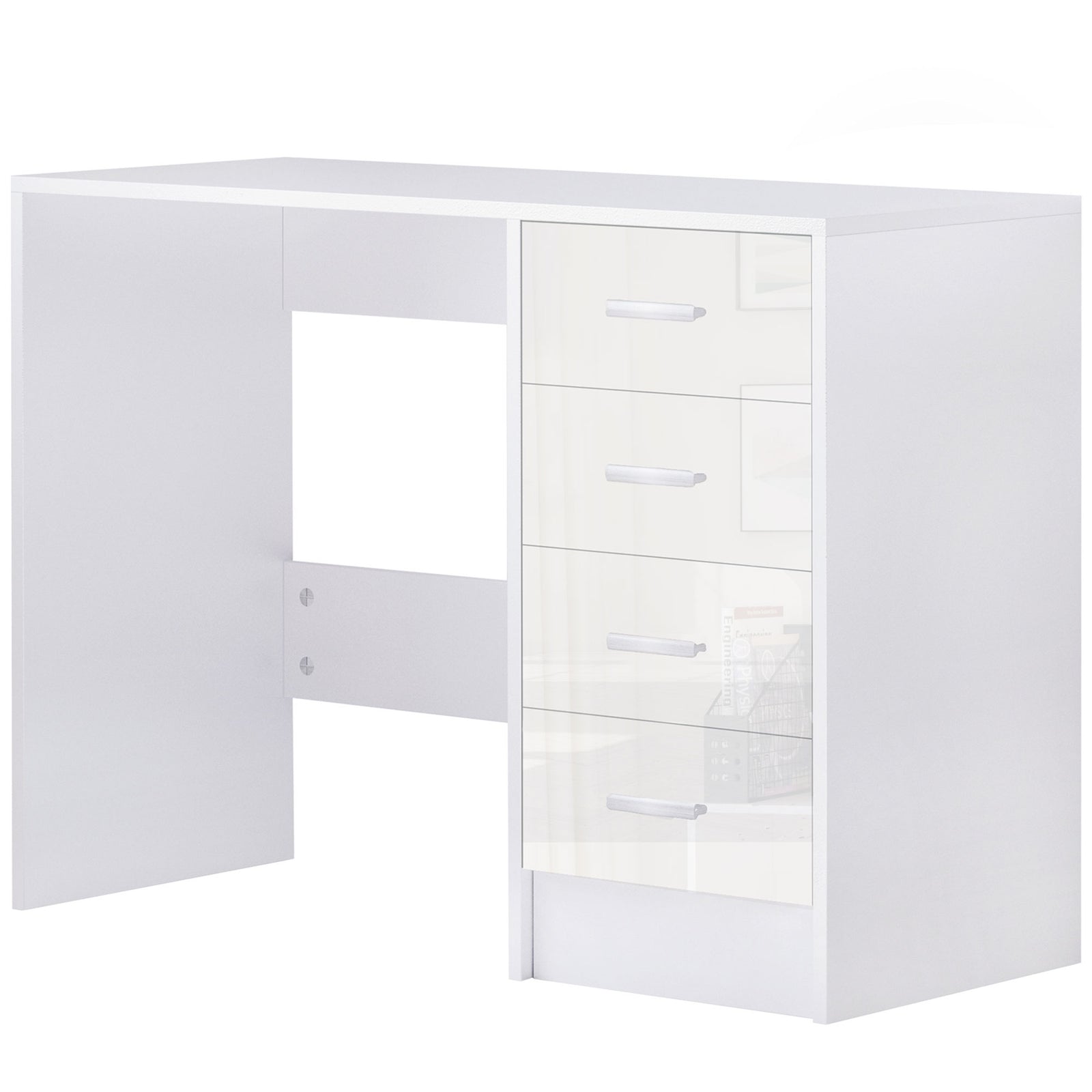 Computer Writing Desk, Study Table With 4 Drawers