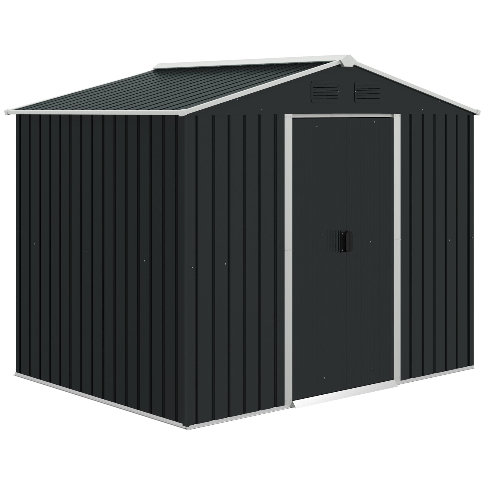 8 X 6ft Garden Storage Shed With Double Sliding Door Outdoor