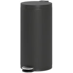 Kitchen Bin, 30 Litre Pedal Rubbish Bin With Removable Bucket | Black
