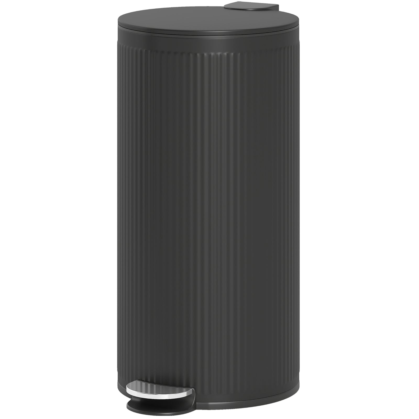 Kitchen Bin, 30 Litre Pedal Rubbish Bin With Removable Bucket | Black