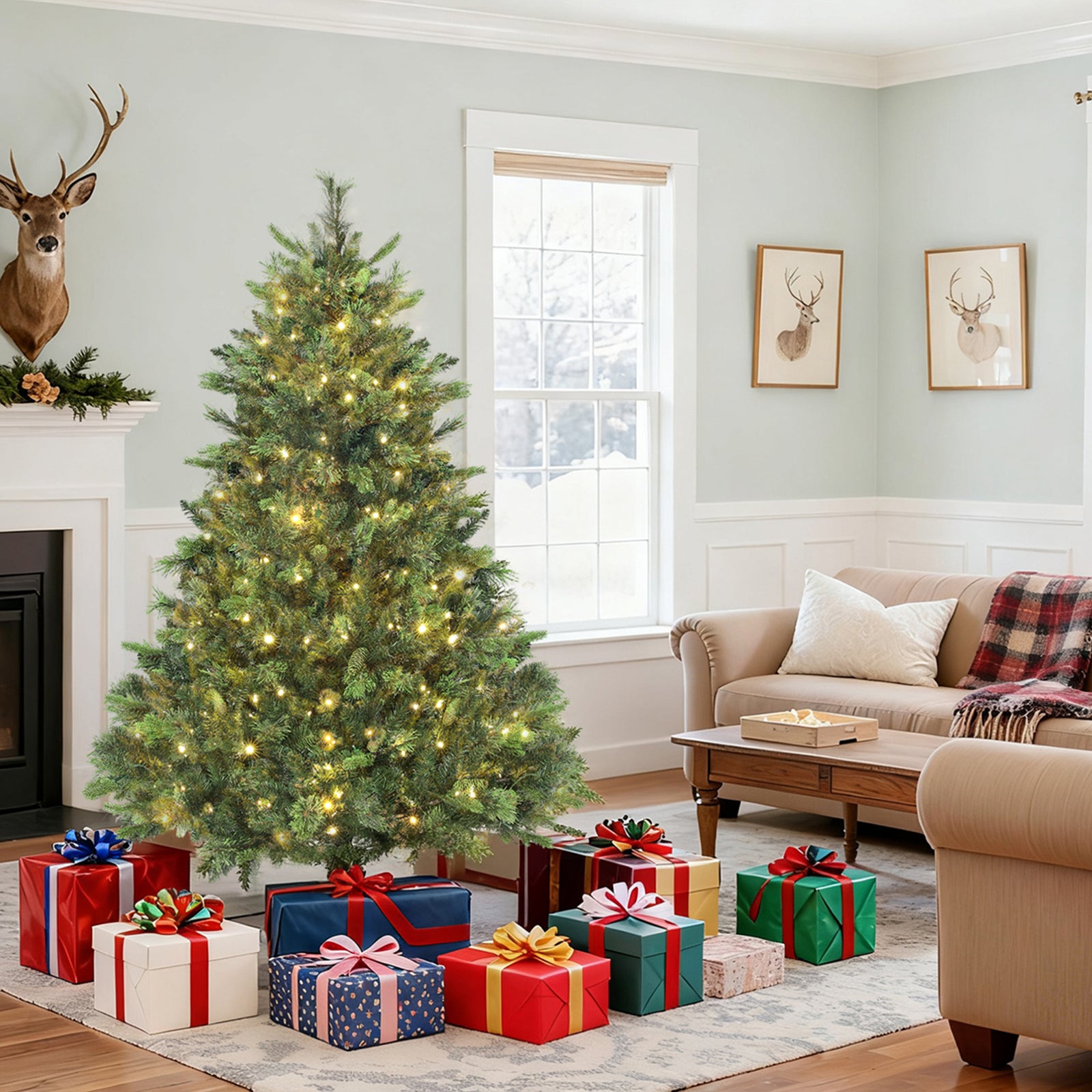 180cm Christmas Tree With Colourful Diy Leds, Remote, Carolina Pine