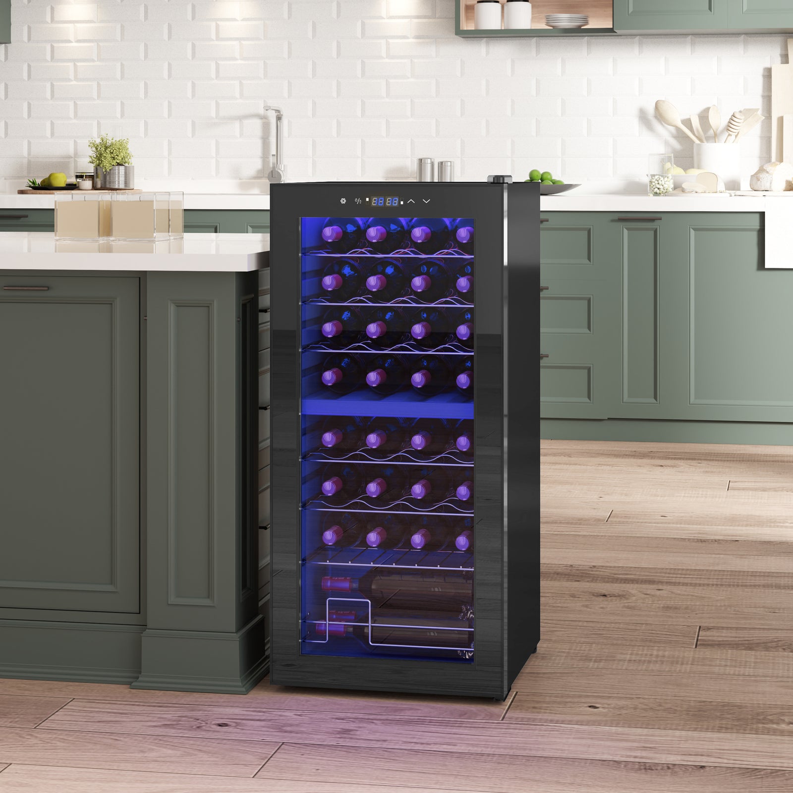 86l Dual Zone Wine Cooler Adjustable Temperature Control