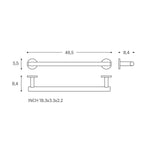 Towel Rail Brushed Black Pvd Architect Sp (46cm)