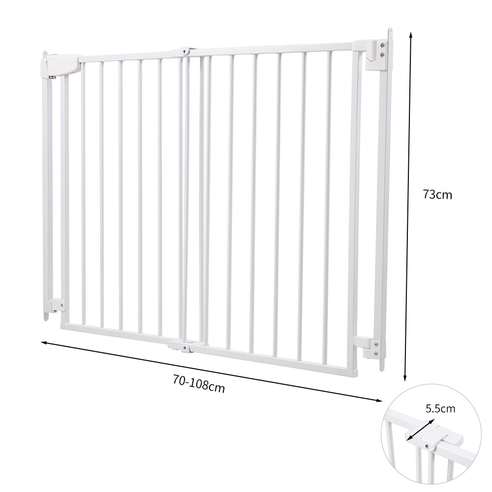 Extendable Easy-closing Metal Safety Gate For Pet And Baby