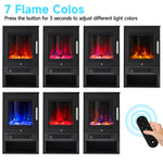 Freestanding Electric Fireplace Heater With Remote & Touch Screen – 8 Led Flame Colors, 2 Heat Settings (900w/1800w)