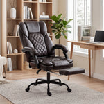 Home Office Chair Reclining Function High Back | Brown