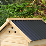 Pawhut Wooden Duck House, Poultry Coop With Double Doors, Openable Roof