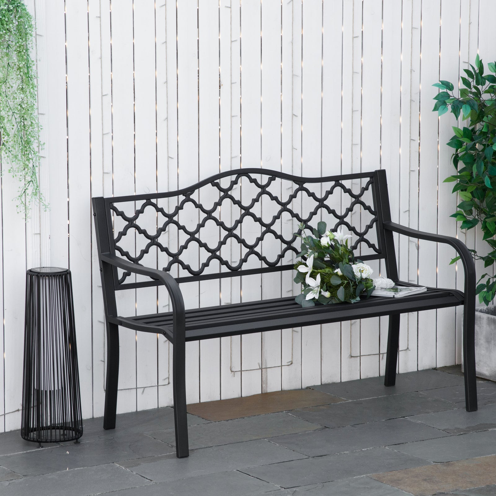 Cast Aluminium Garden Bench Verdigris