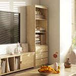 180cm Tall Bookshelf With Storage Free Standing | One Size | Brown