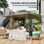 3.5x3m Cantilever Parasol, Solar Led Lights | Khaki
