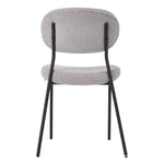 2pcs Upholstered Dining Chair With Metal Frame | Grey