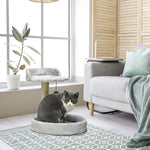 44cm Cat Tree With Sisal Cat Scratching Post, Toy Ball - Light Grey