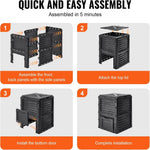 300l Garden Compost Bin Outdoor Composter Bin